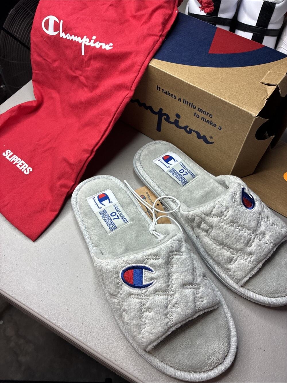 Champion Hotel Slipper Ot Womens Shoes Size 7 Color: Oxford Grey New With Box